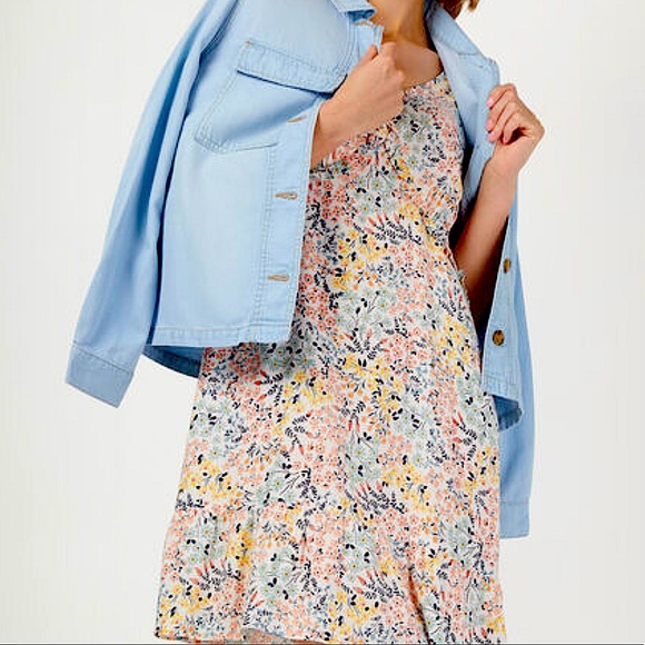 JEANSWEST | Sonia V Neck Casual/ Summer Dress | Coral Print | NWT | Size 12 - Picture 3 of 11